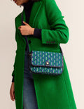 Structured Cross-Body Bag-Green Geo