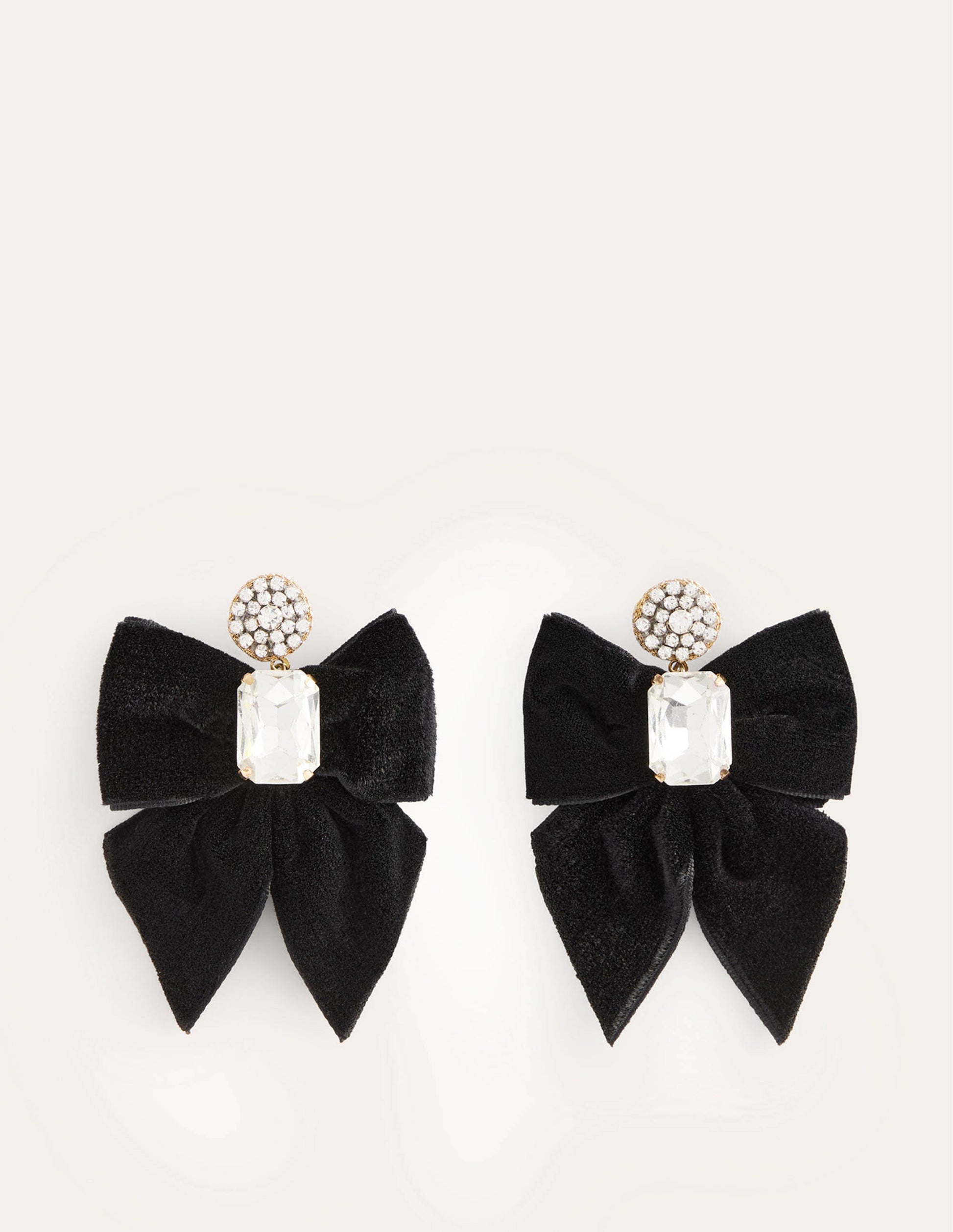Party Bow Earrings-Black-2