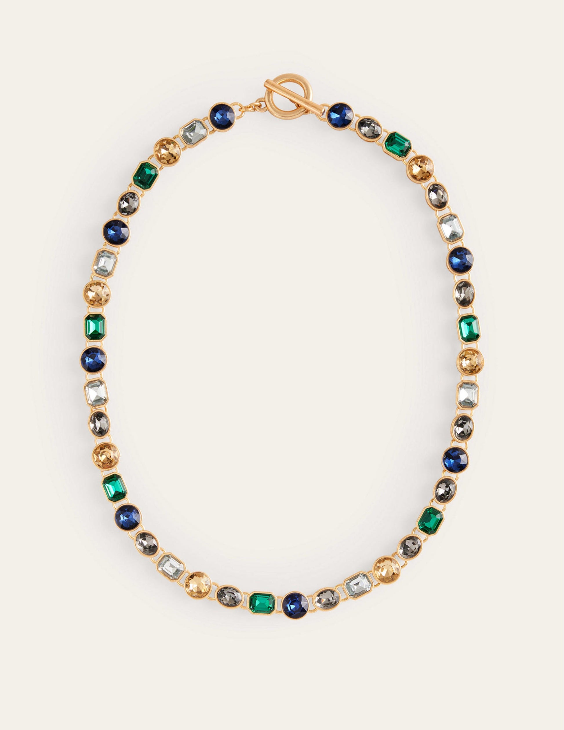 Jewelled Necklace-Blue Multi-2