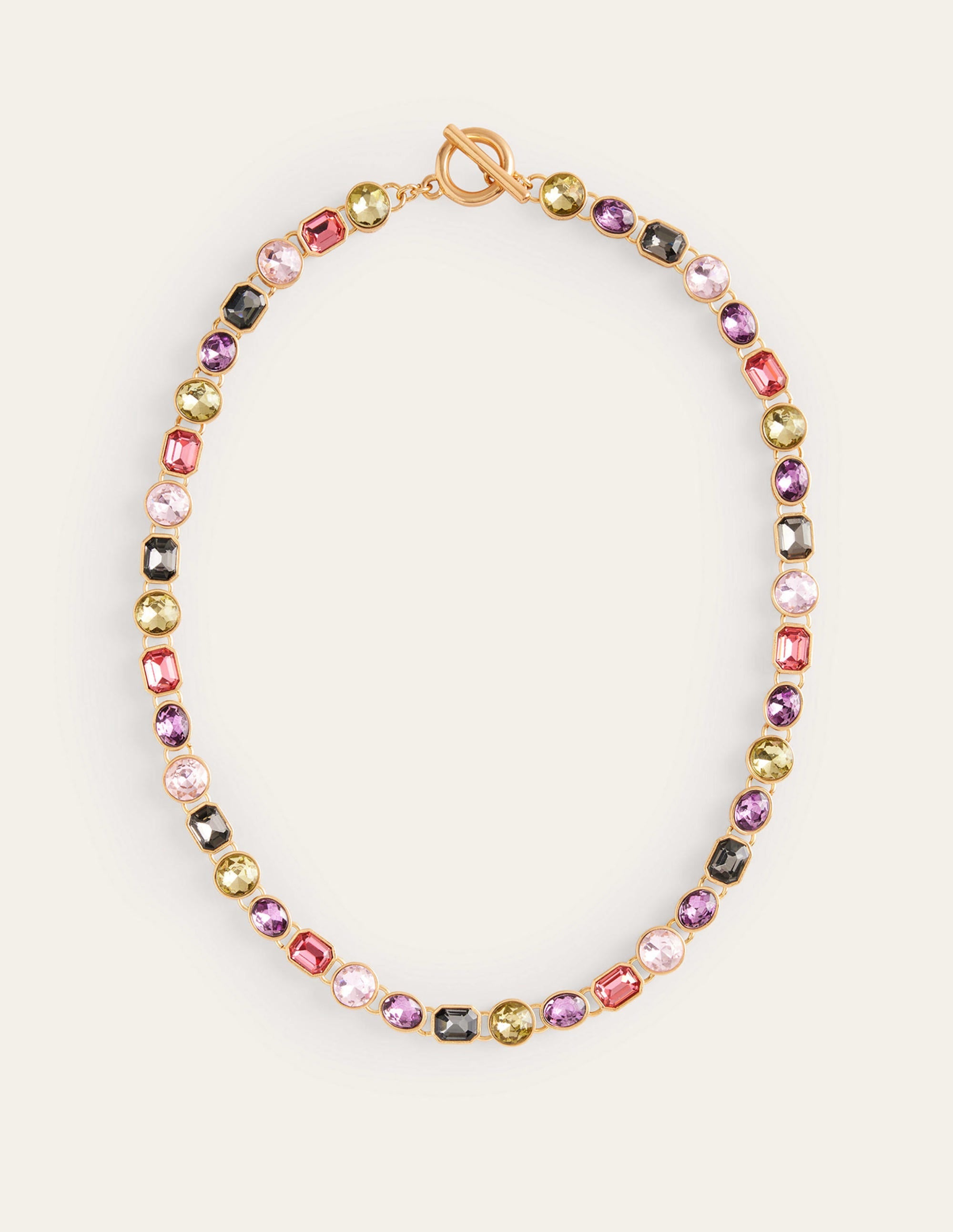 Jewelled Necklace-Pink Multi - Image 2
