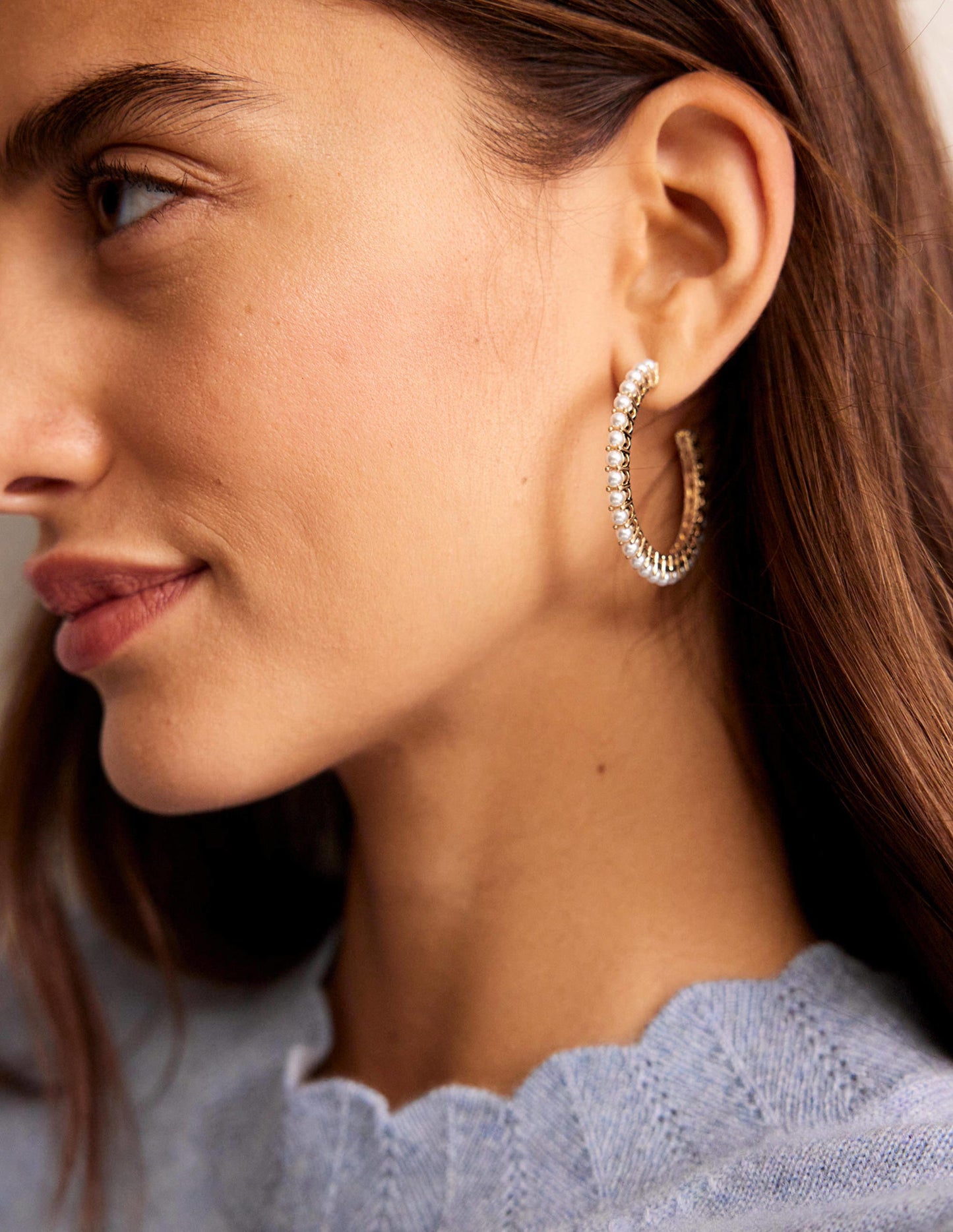 Double Ball Hoops-Pearl