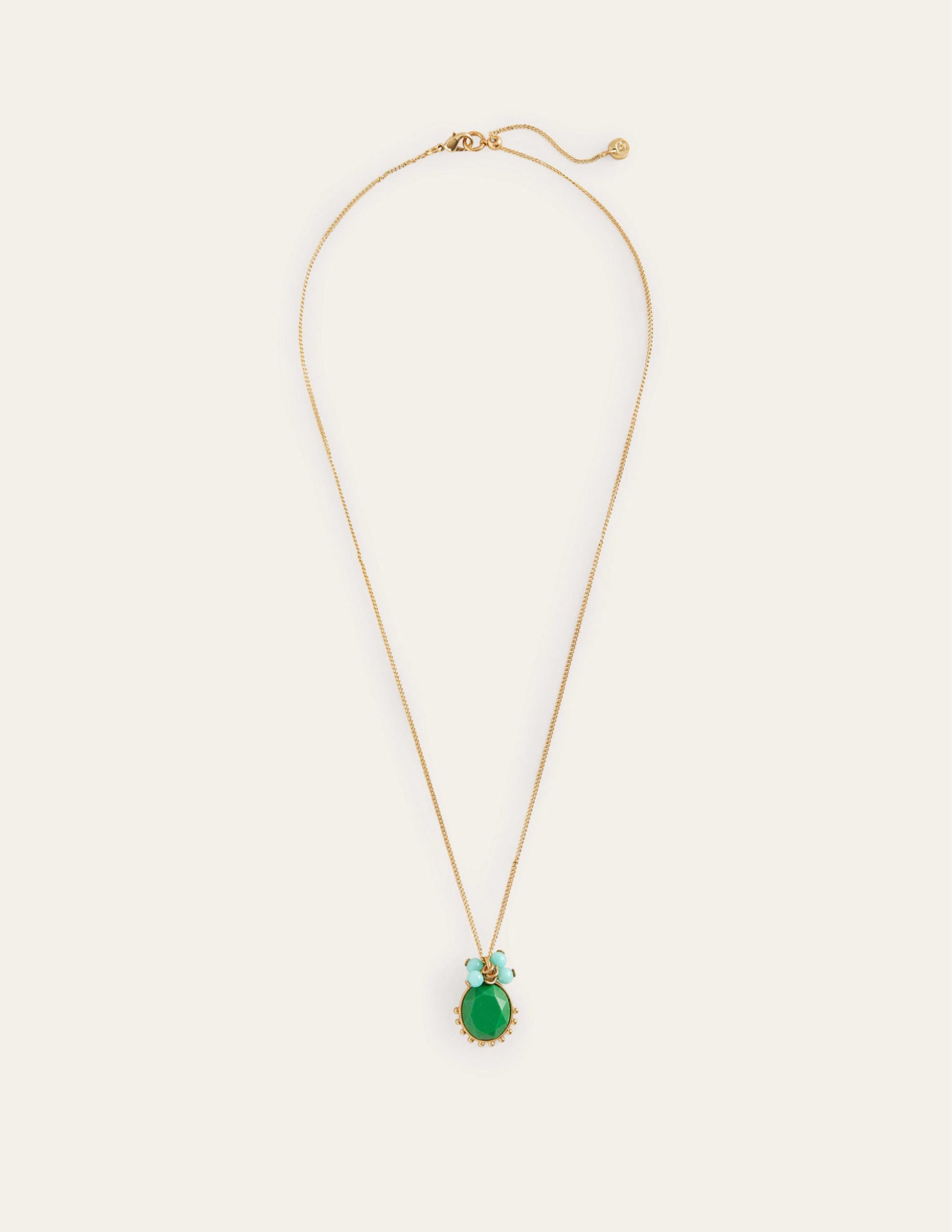 Pendant Necklace-Green-2