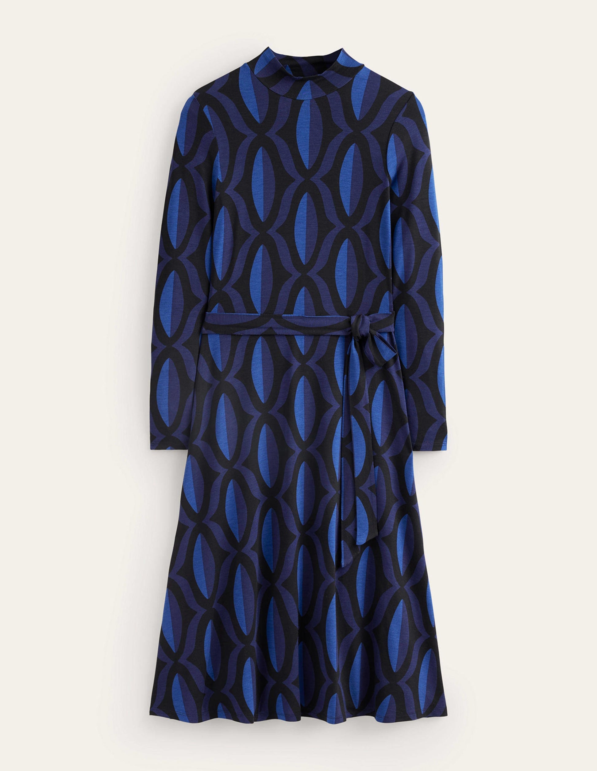 Alberta Jersey Midi Dress-Sapphire Blue, Geo Valley-5