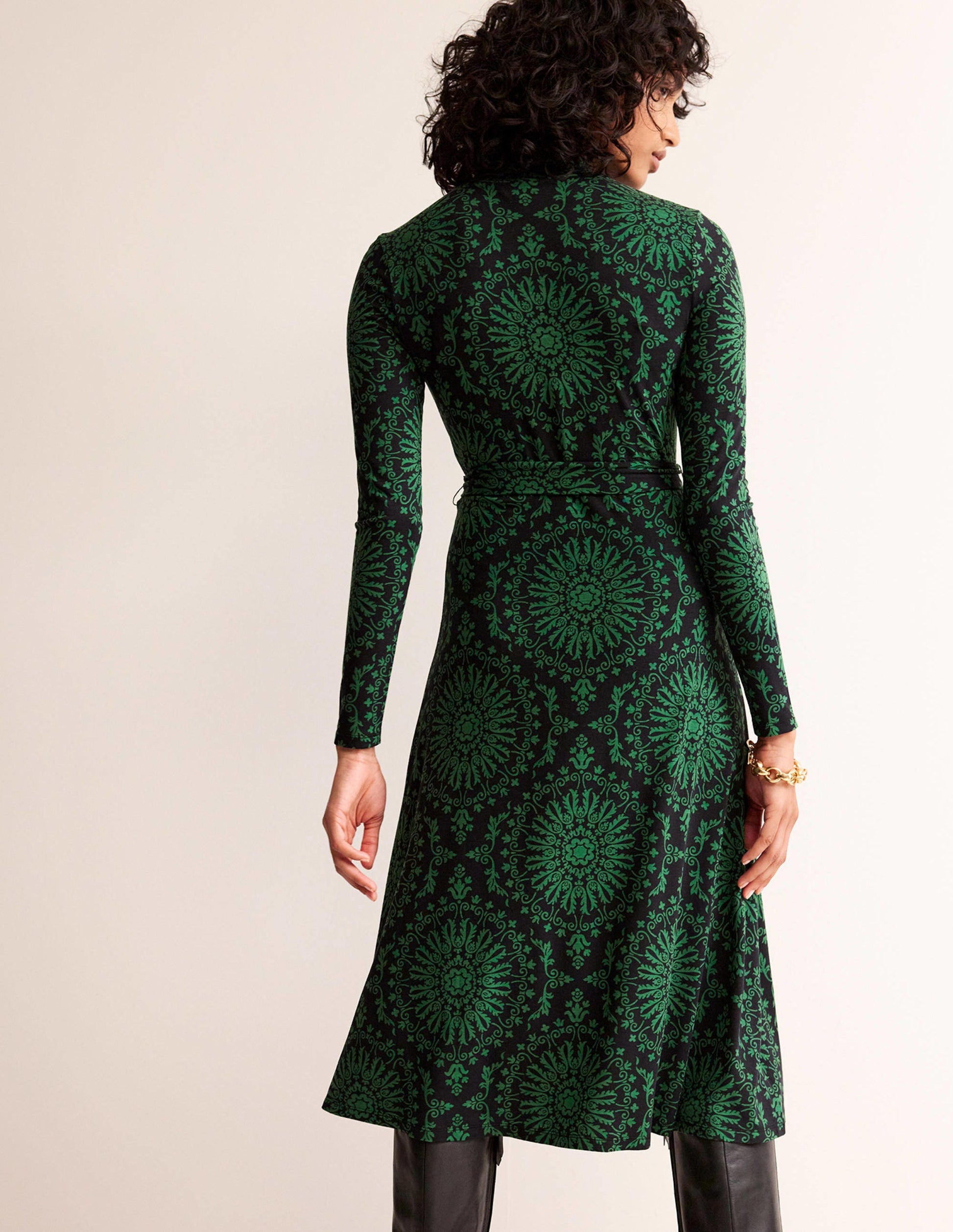 Alberta Jersey Midi Dress-Amazon Green, Artizan Geo-3