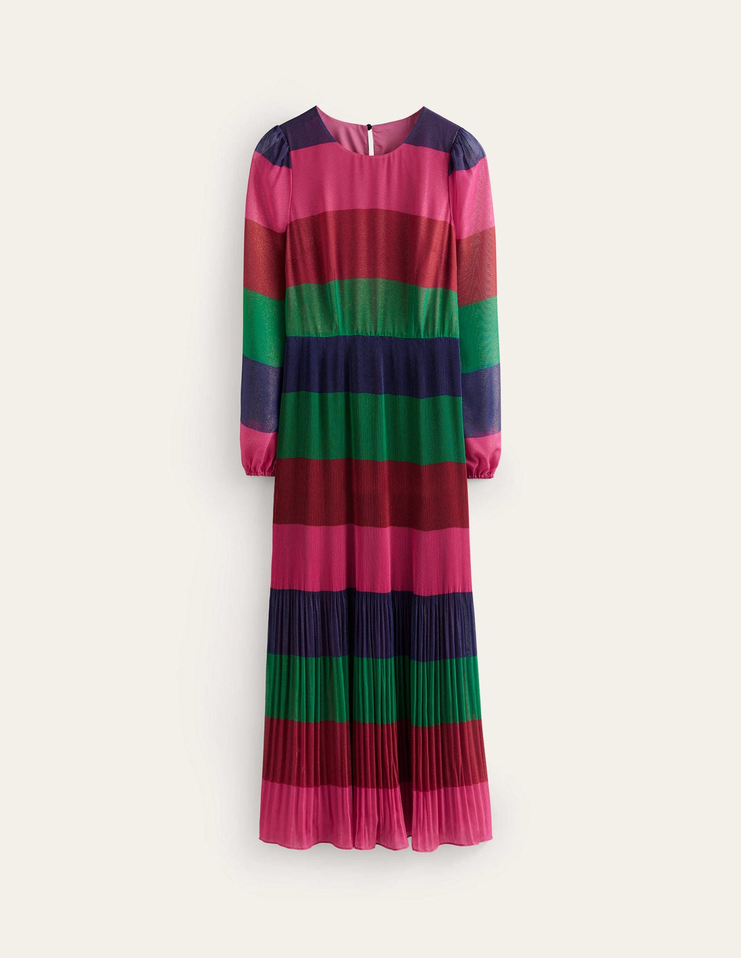 Colourblock Maxi Dress-Multi Stripe