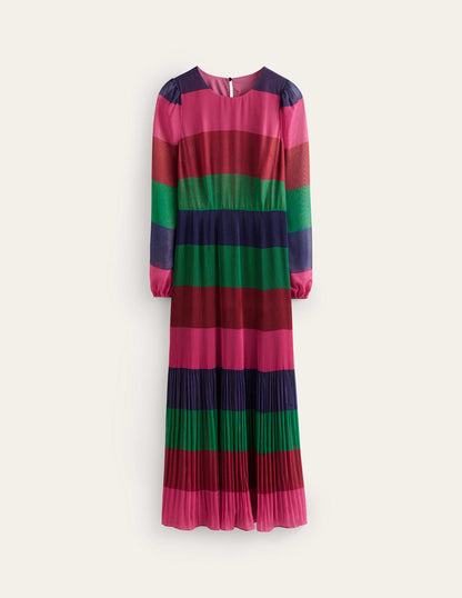 Colourblock Maxi Dress-Multi Stripe-6