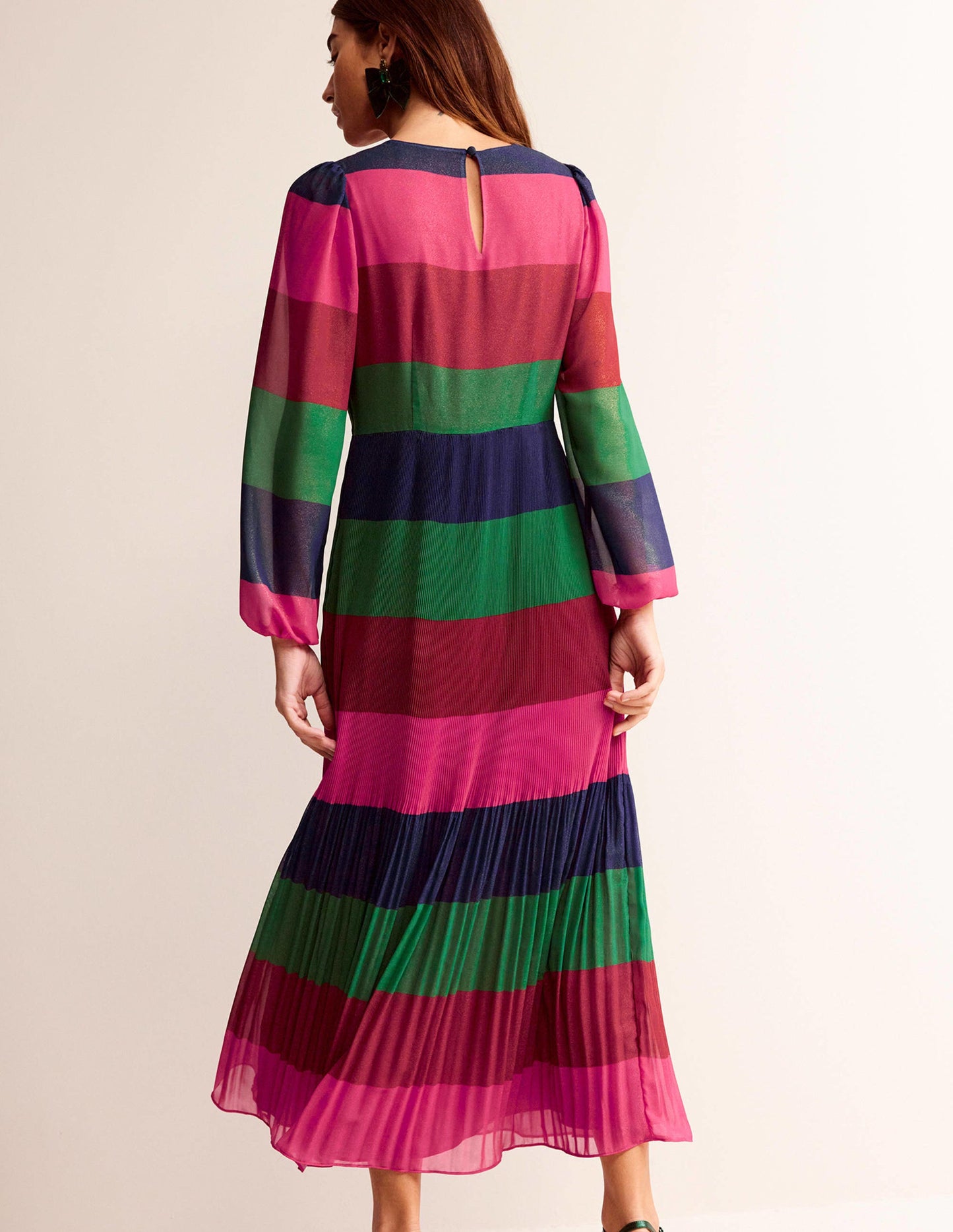 Colourblock Maxi Dress-Multi Stripe