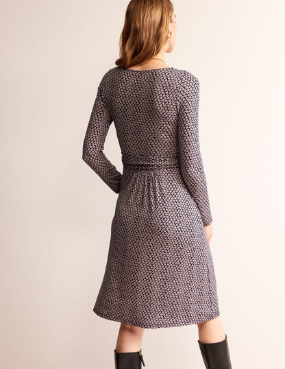 Abigail Jersey Dress-Milkshake, Daisy Bud-3