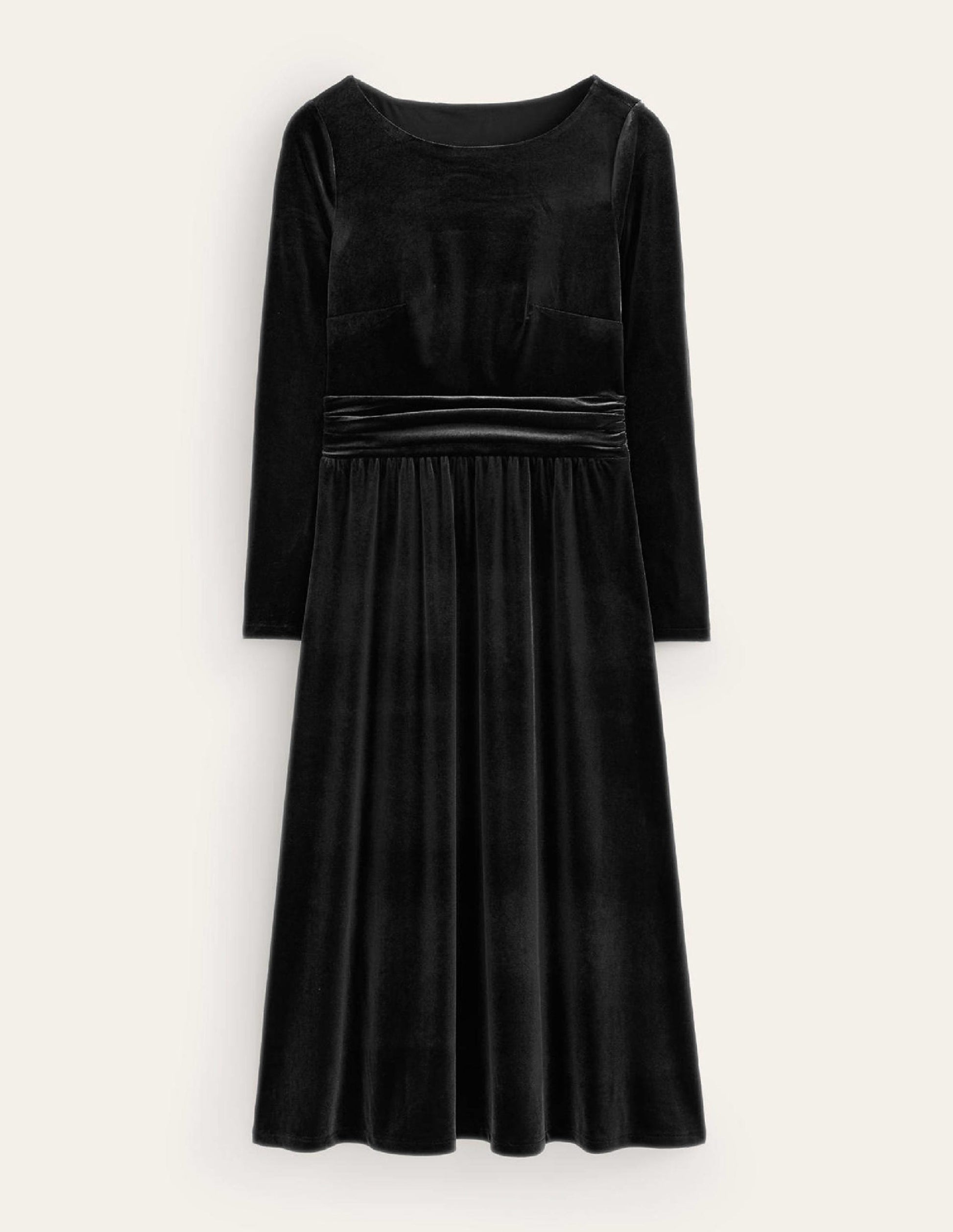Abigail Velvet Midi Dress-Black-5