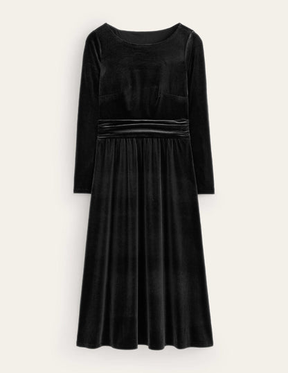 Abigail Velvet Midi Dress-Black-5