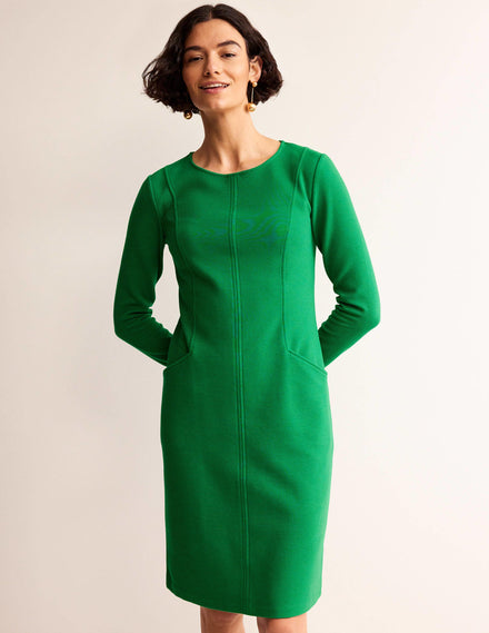 Ellen Ottoman Dress-Green Tambourine