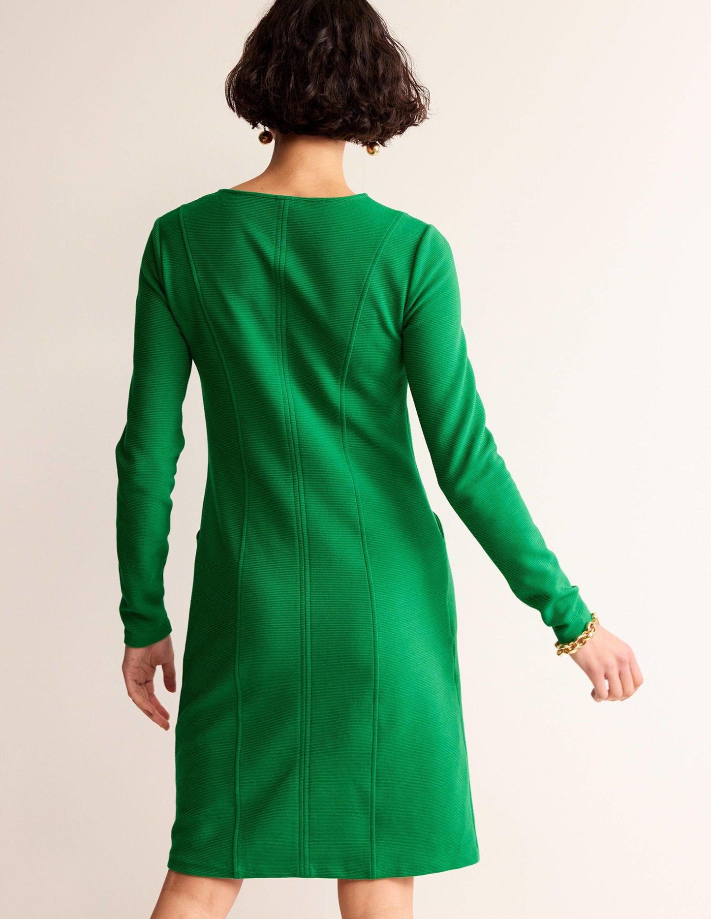 Ellen Ottoman Dress-Green Tambourine