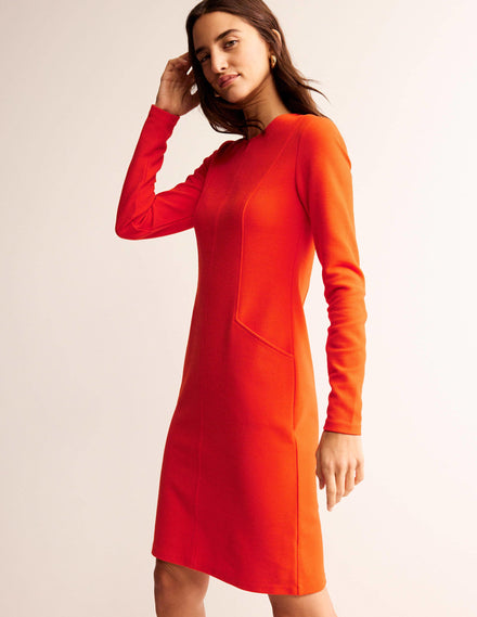 Ellen Ottoman Dress-Fiesta Orange