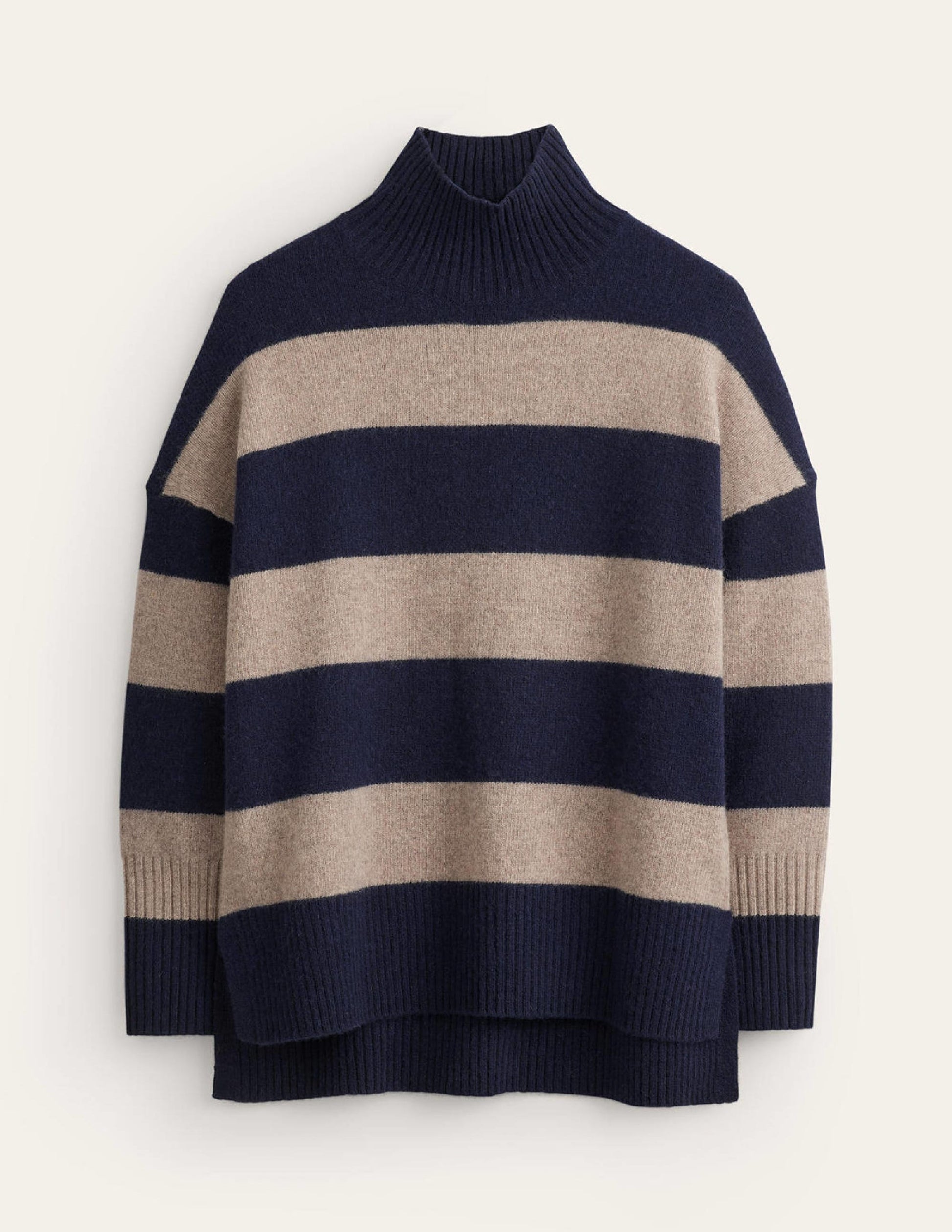 Jessica Oversized Jumper-Navy and Chinchilla Melange-5