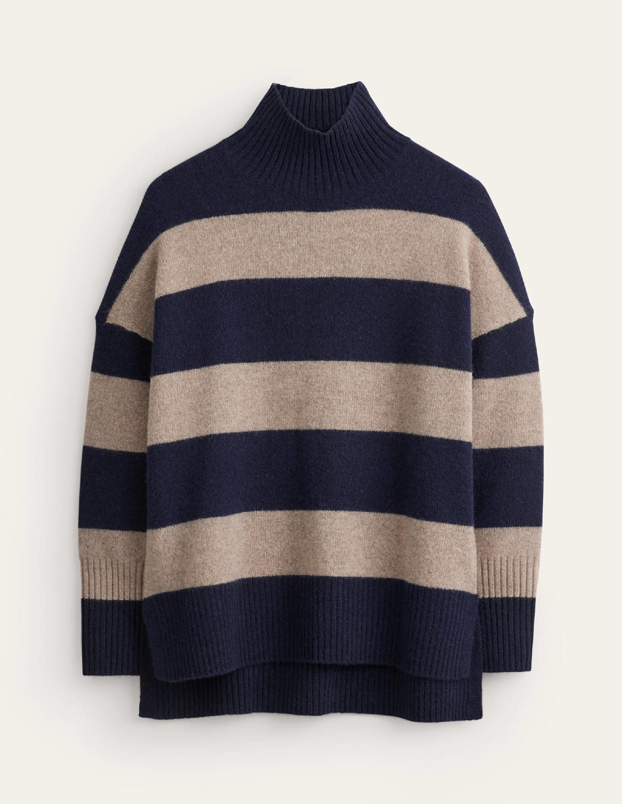 Jessica Oversized Jumper-Navy and Chinchilla Melange - Image 5