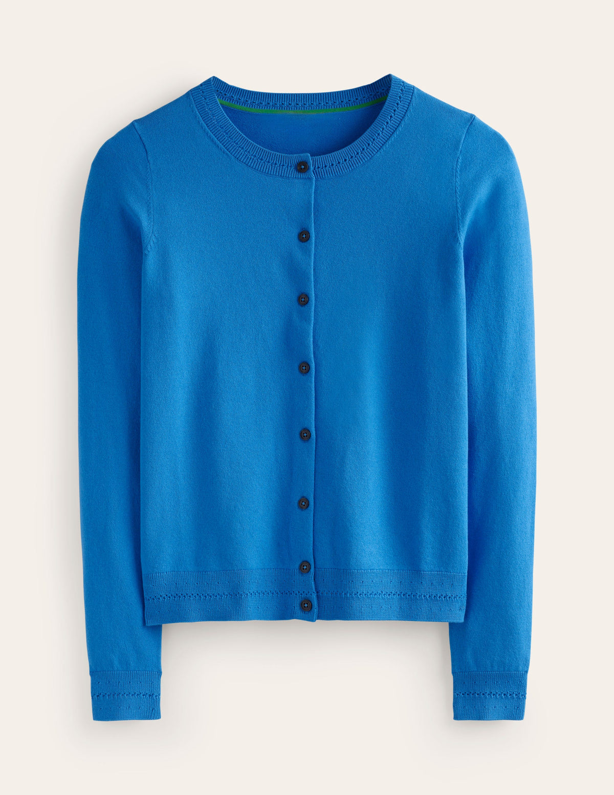 Catriona Cotton Cardigan-Brilliant Blue - Image 6
