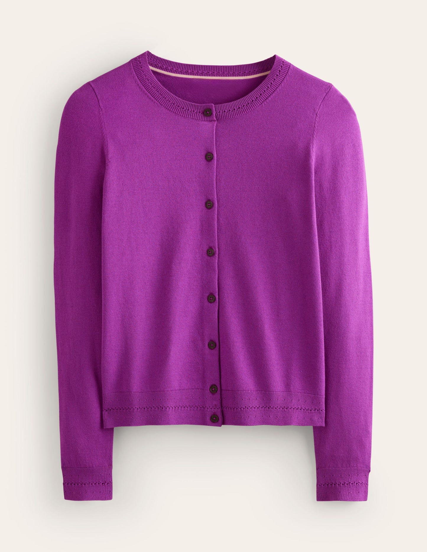 Catriona Cotton Cardigan-Jewel Purple