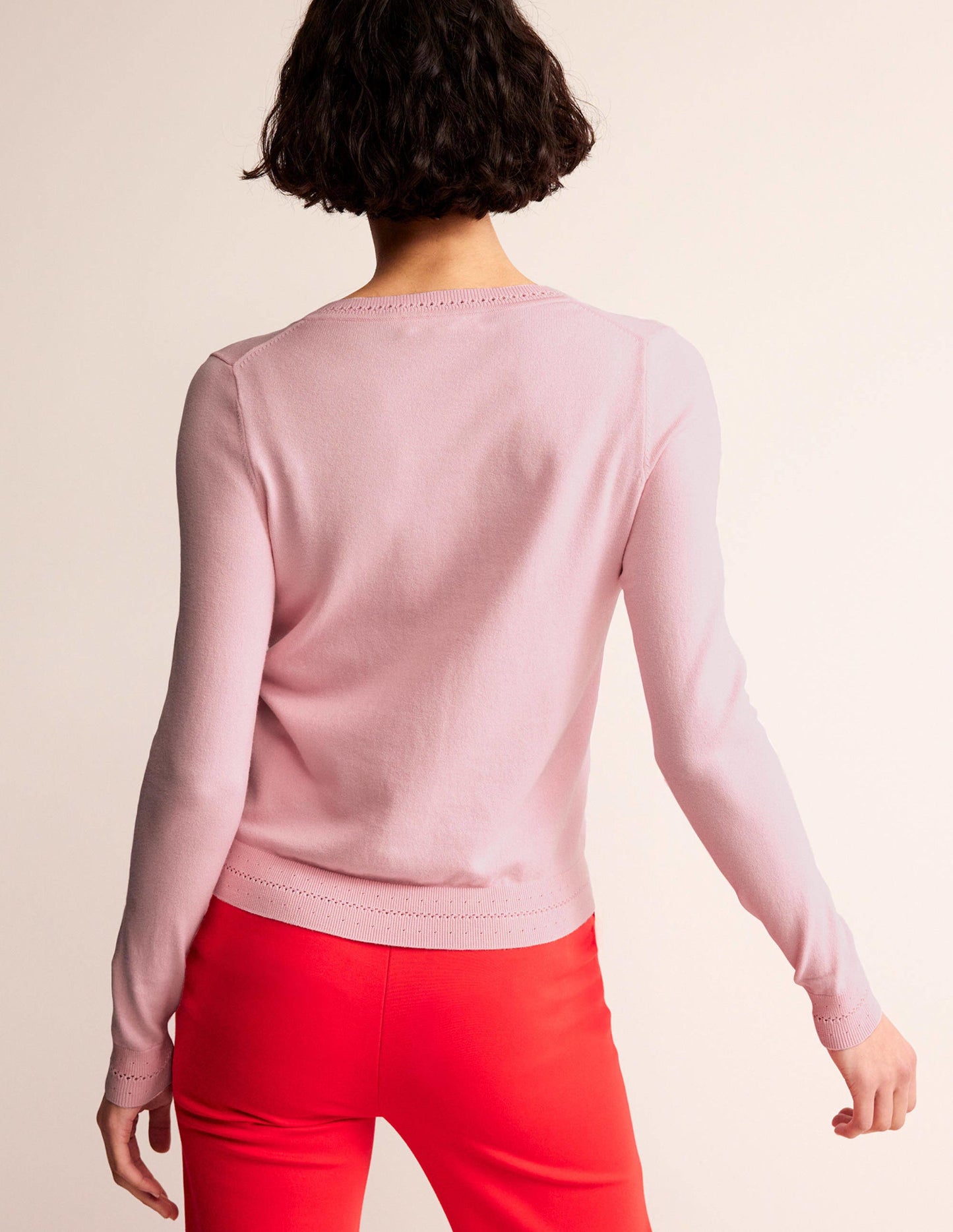 Catriona Cotton Cardigan-Orchid Pink