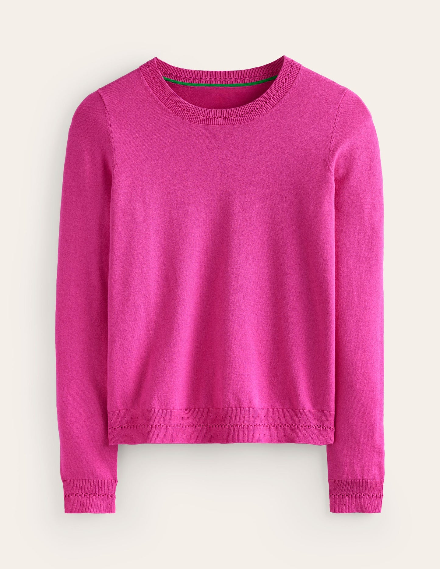 Catriona Cotton Crew Jumper-Cosmos Pink