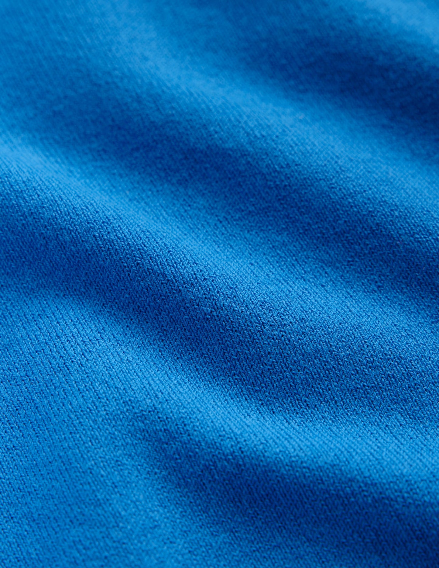 Catriona Cotton Crew Jumper-Bright Cyan Blue