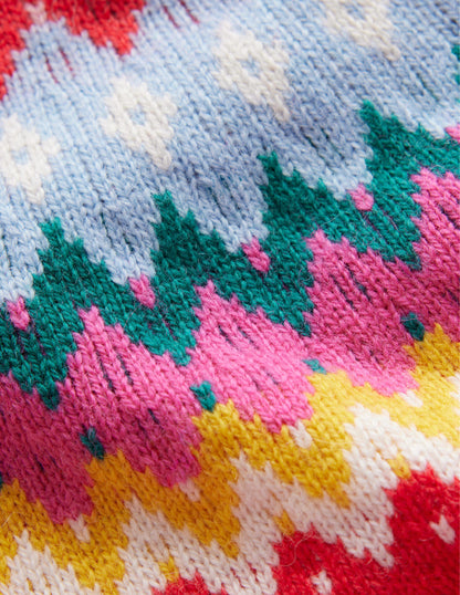 Edie Fair Isle Jumper-Poppy Red-7