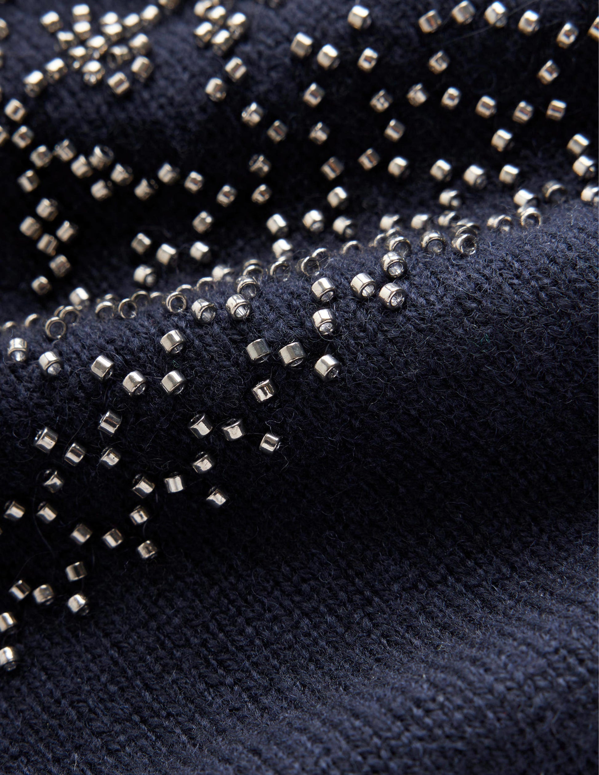 Embellished Yoke Jumper-Navy-7