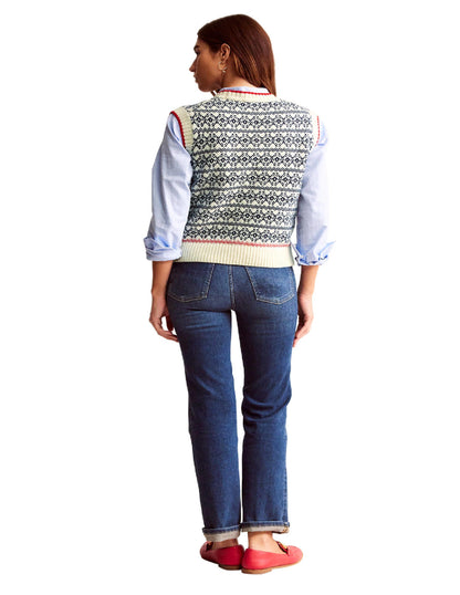 Eleanor Fair Isle Tank-Warm Ivory-6