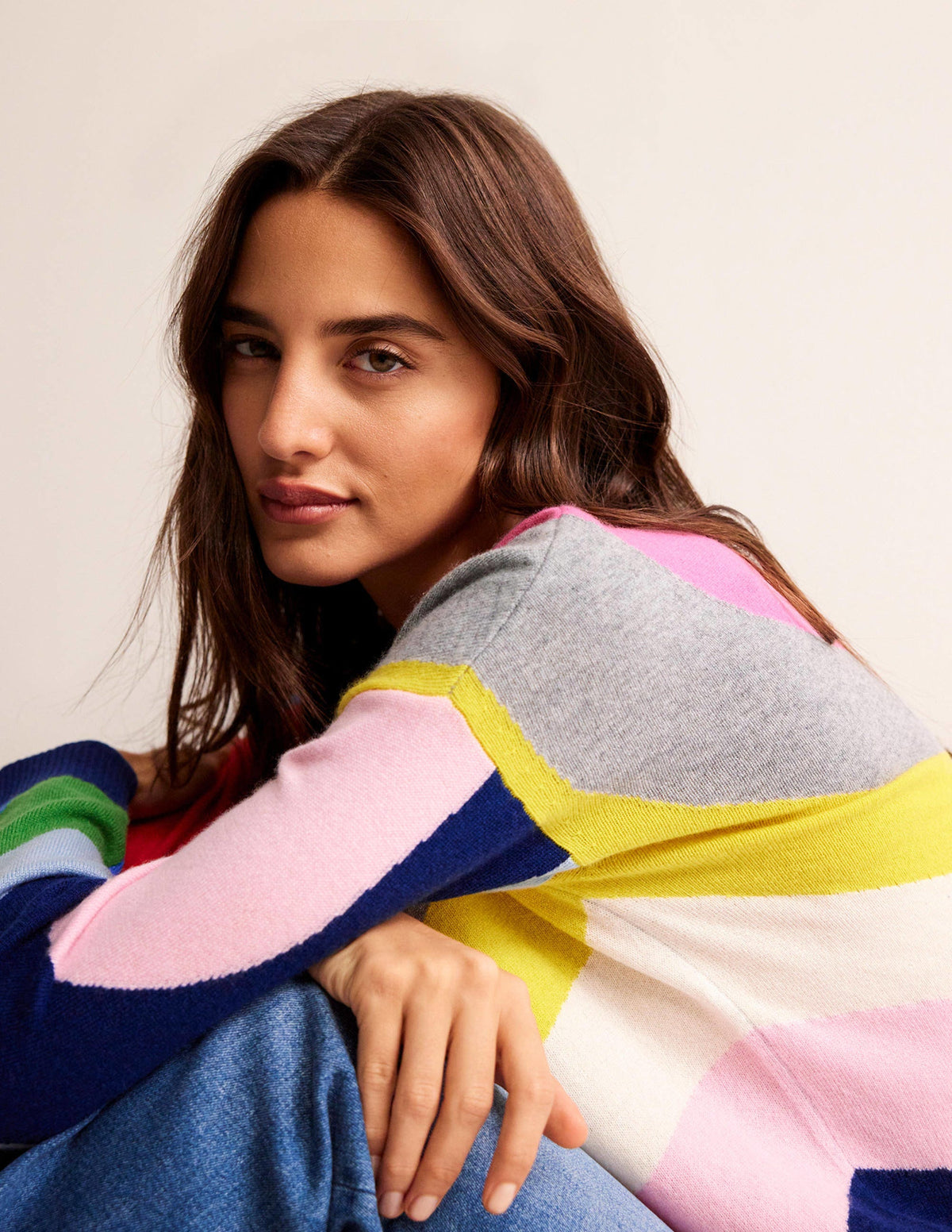 Lydia Cashmere Jumper-Multi Swirl-1