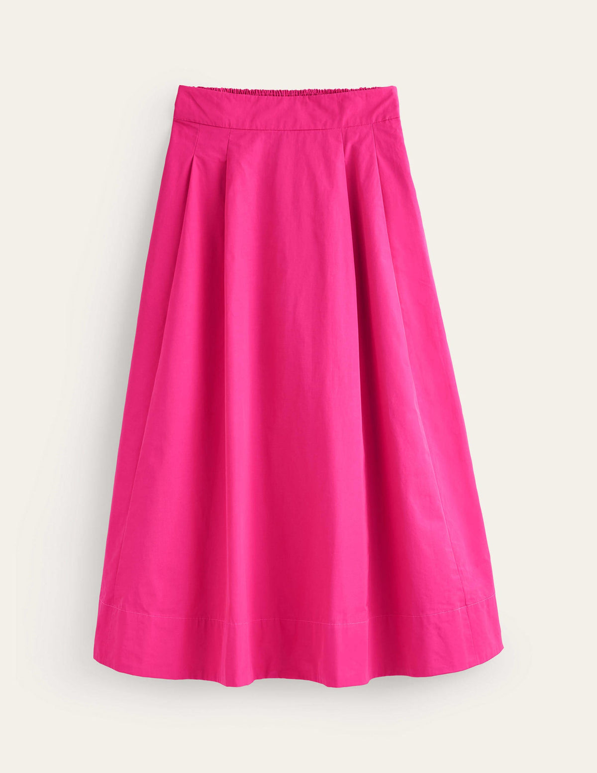 Taffeta Pull-on Midi Skirt-Vibrant Pink - Image 5
