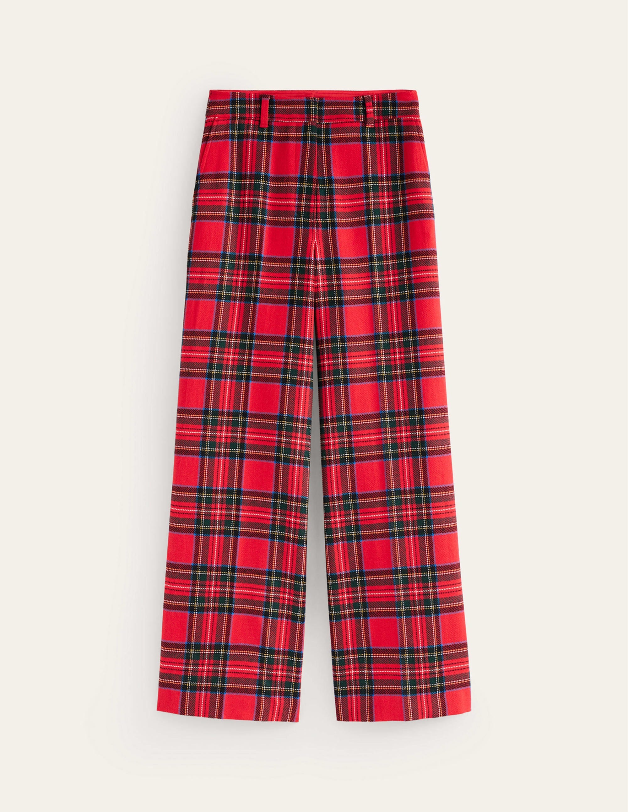 Westbourne Wool Blend Trousers-Red Tartan Check - Image 6