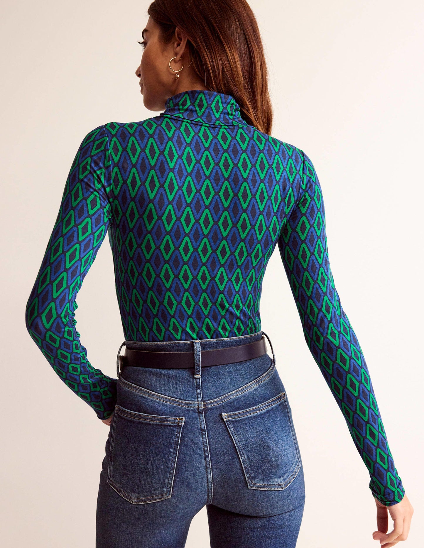 Polly Jersey Top-Atlantic, Azure