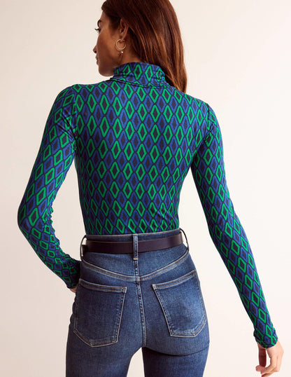 Polly Jersey Top-Atlantic, Azure-3