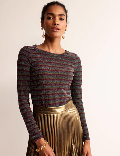 Mia Metallic Top-Multi