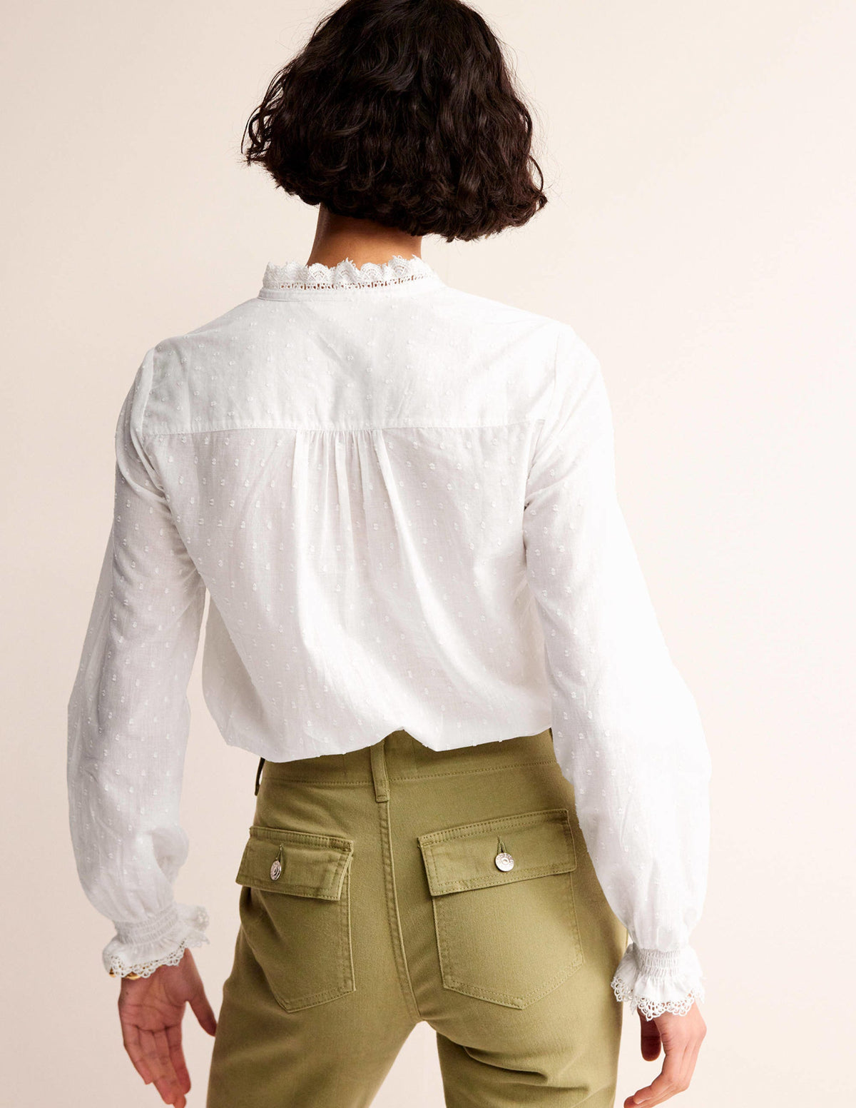 Romantic Textured Top-White - Image 3