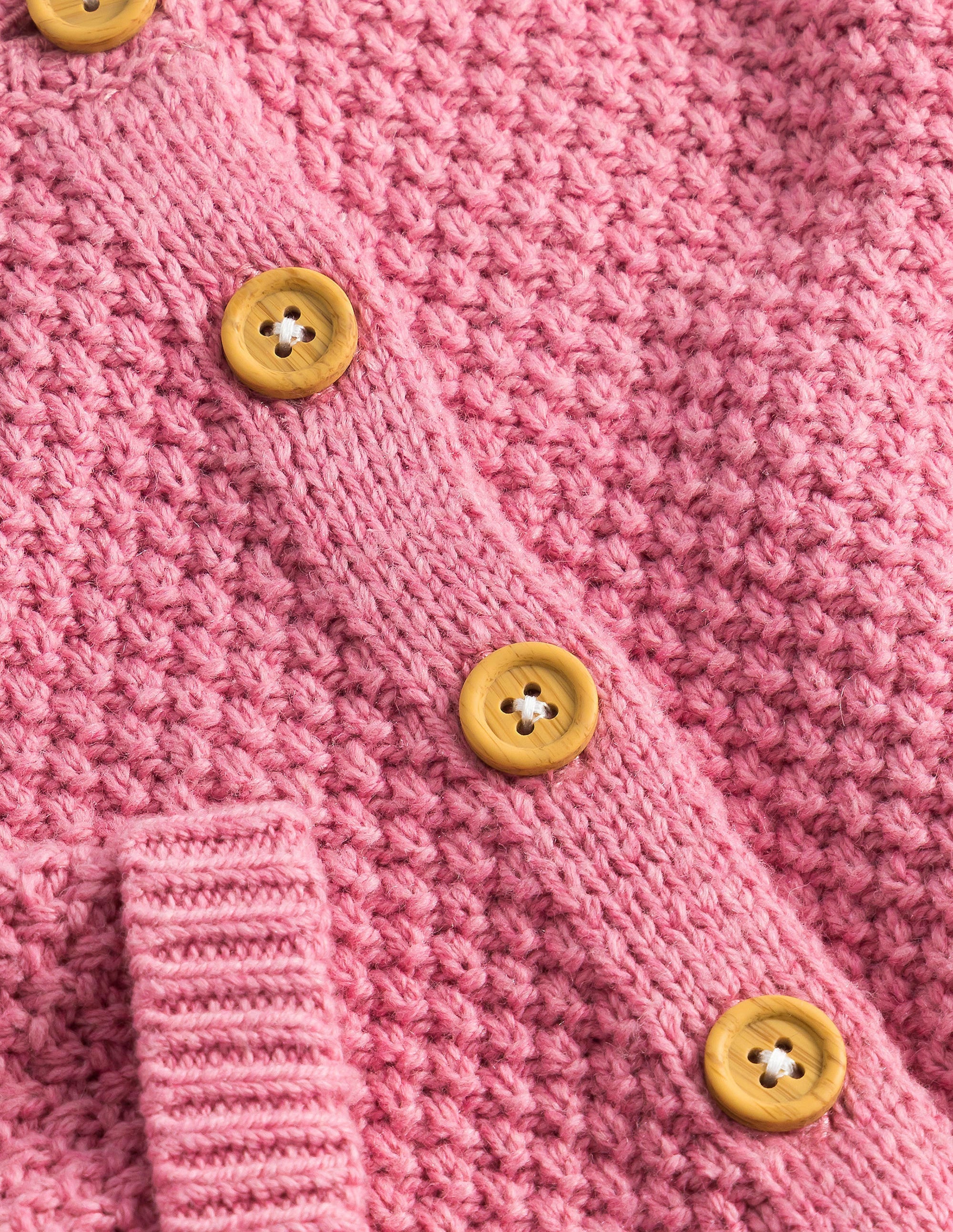 Chunky Textured Cardigan-Almond Blossom Marl - Image 3