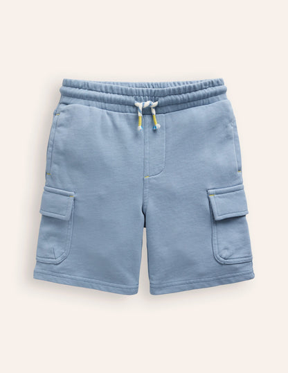 Jersey Cargo Short-Pebble Blue