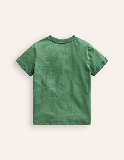 Foil Printed T-shirt-Rosemary Green Bee-2