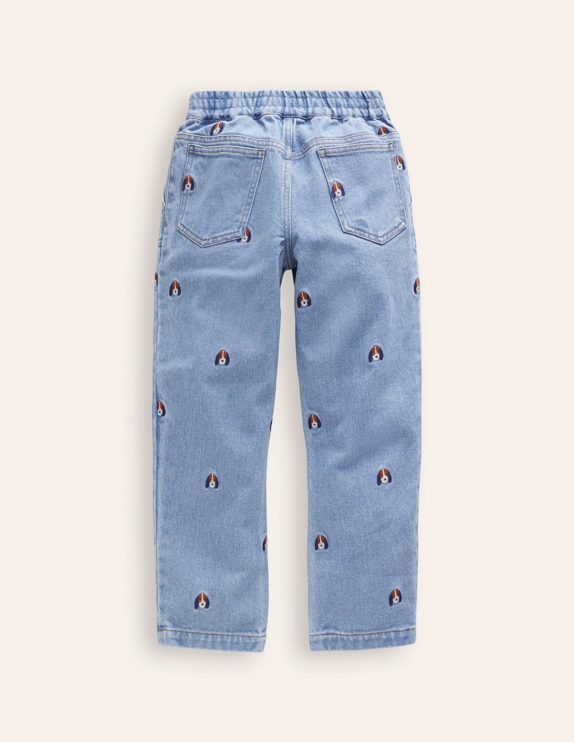Fun Pull On Jeans-Denim Pup Embroidery - Image 3