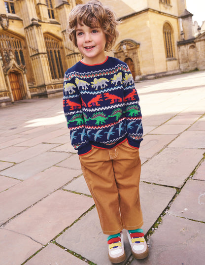 Fair Isle Jumper-Starboard Blue