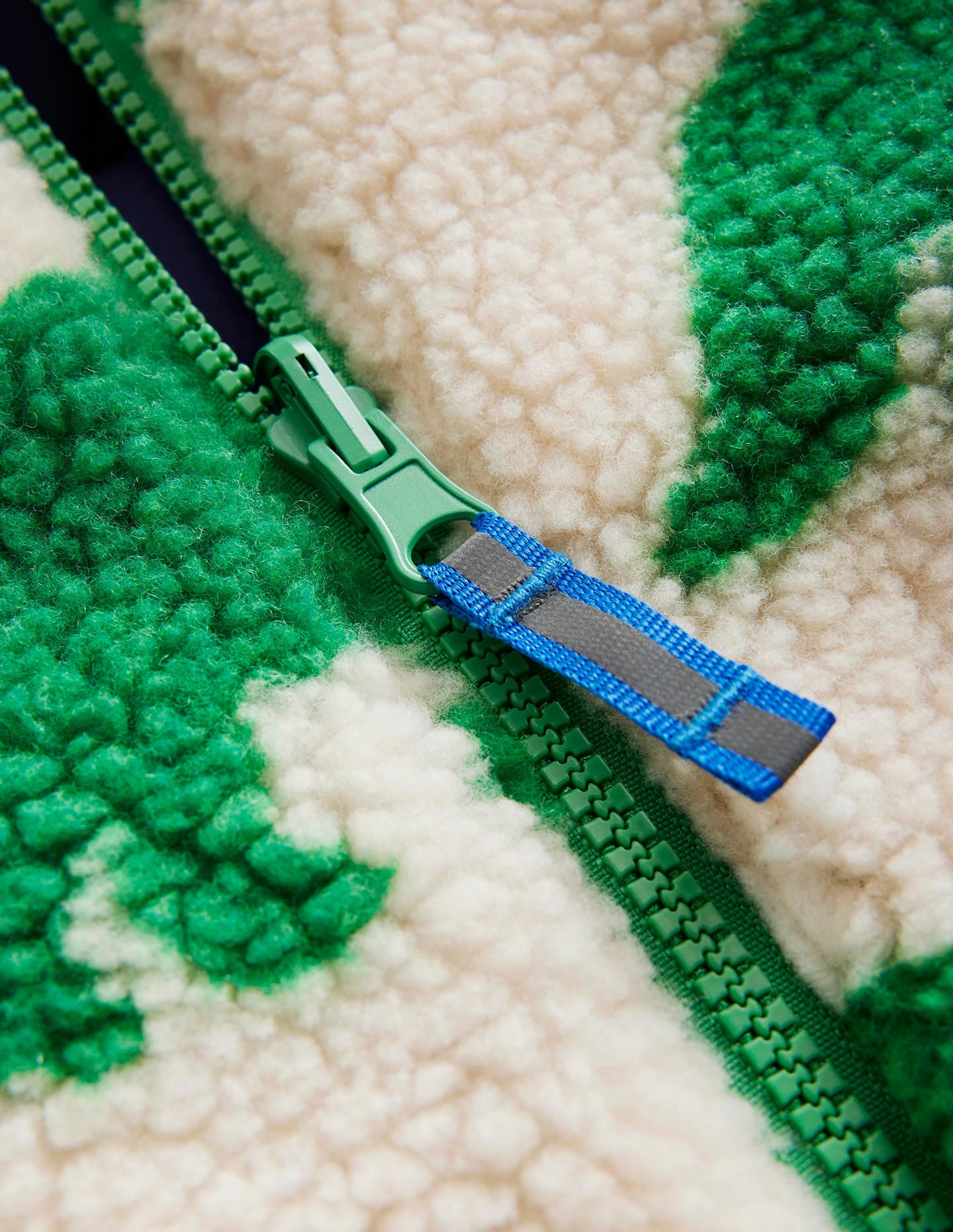 Reversible Borg Gilet-Green Dino / Navy - Image 3