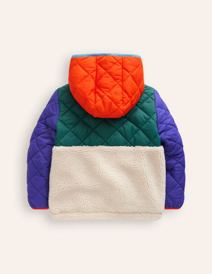 Borg Mix Jacket-Multi-2