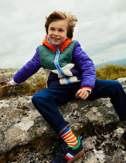 Borg Mix Jacket-Multi-6