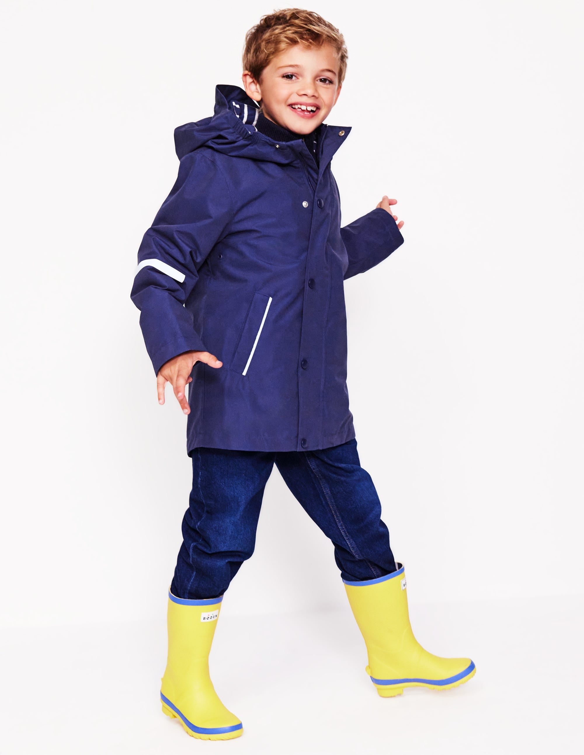 Waterproof Fisherman's Jacket-College Navy - Image 2