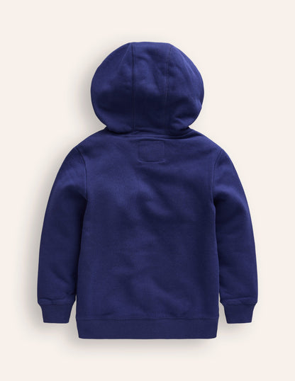 Glow Halloween Hoodie-College Navy Dino