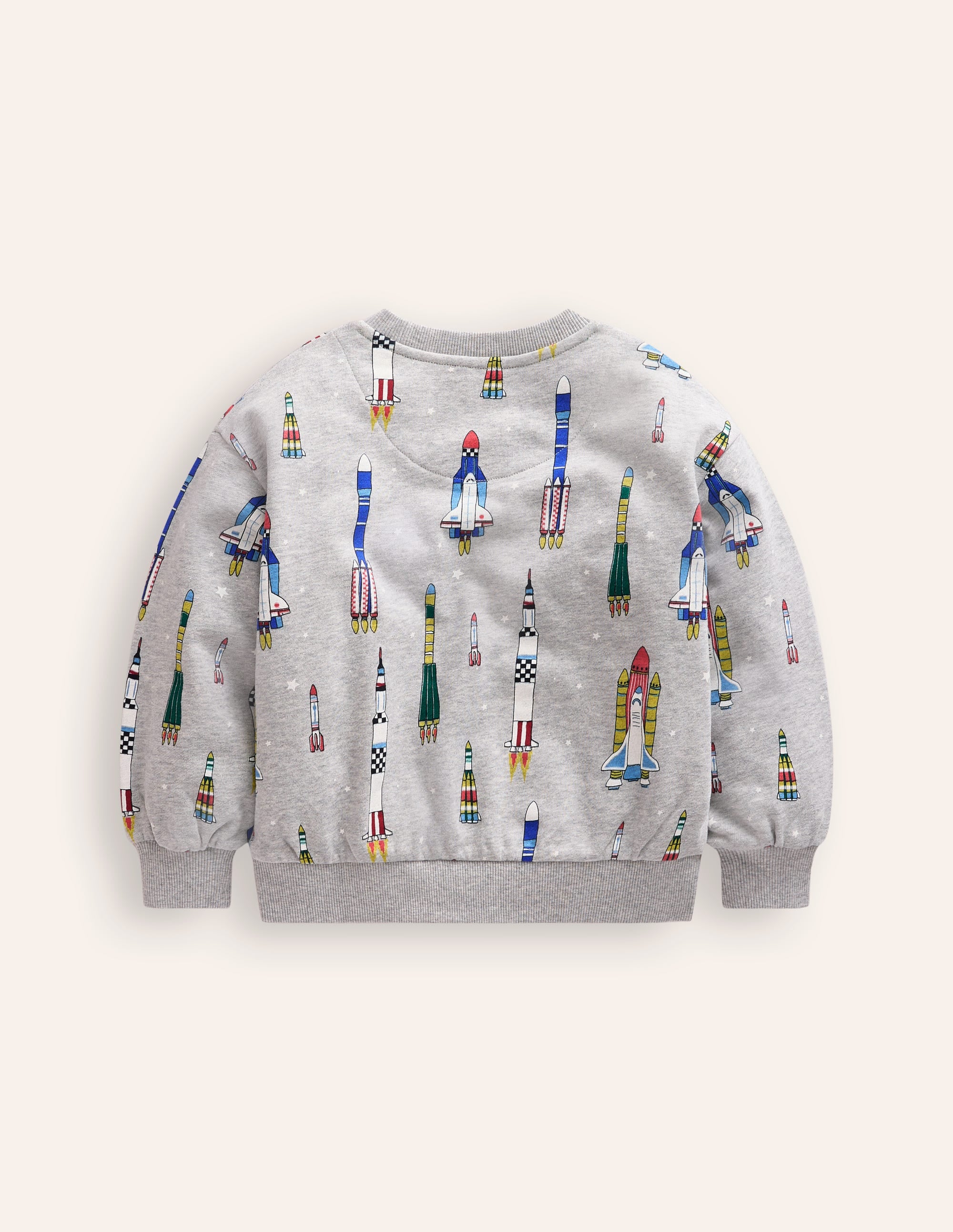 Printed Sweatshirt-Grey Marl Rockets - Image 2