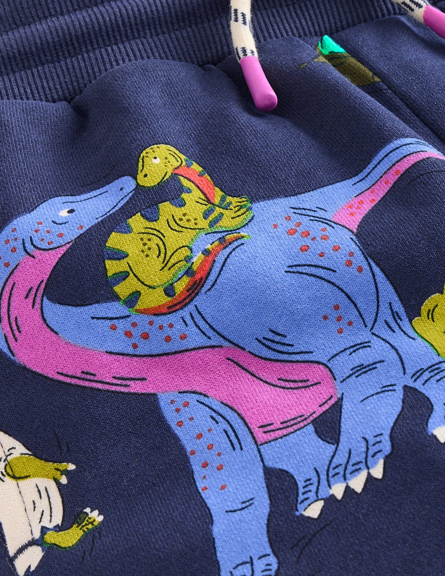 Printed Joggers-Multi Dino Family