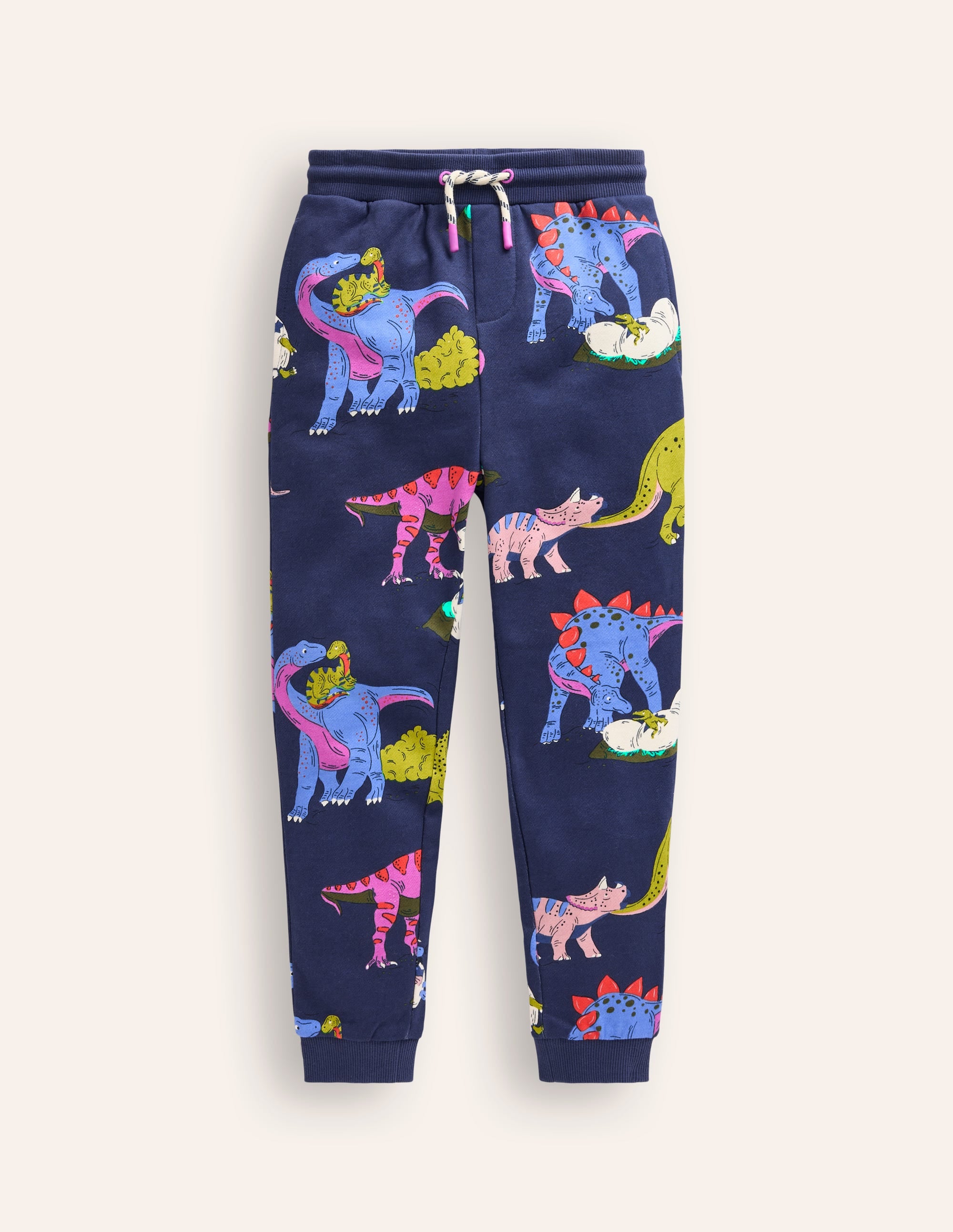 Printed Joggers-Multi Dino Family - Image 2