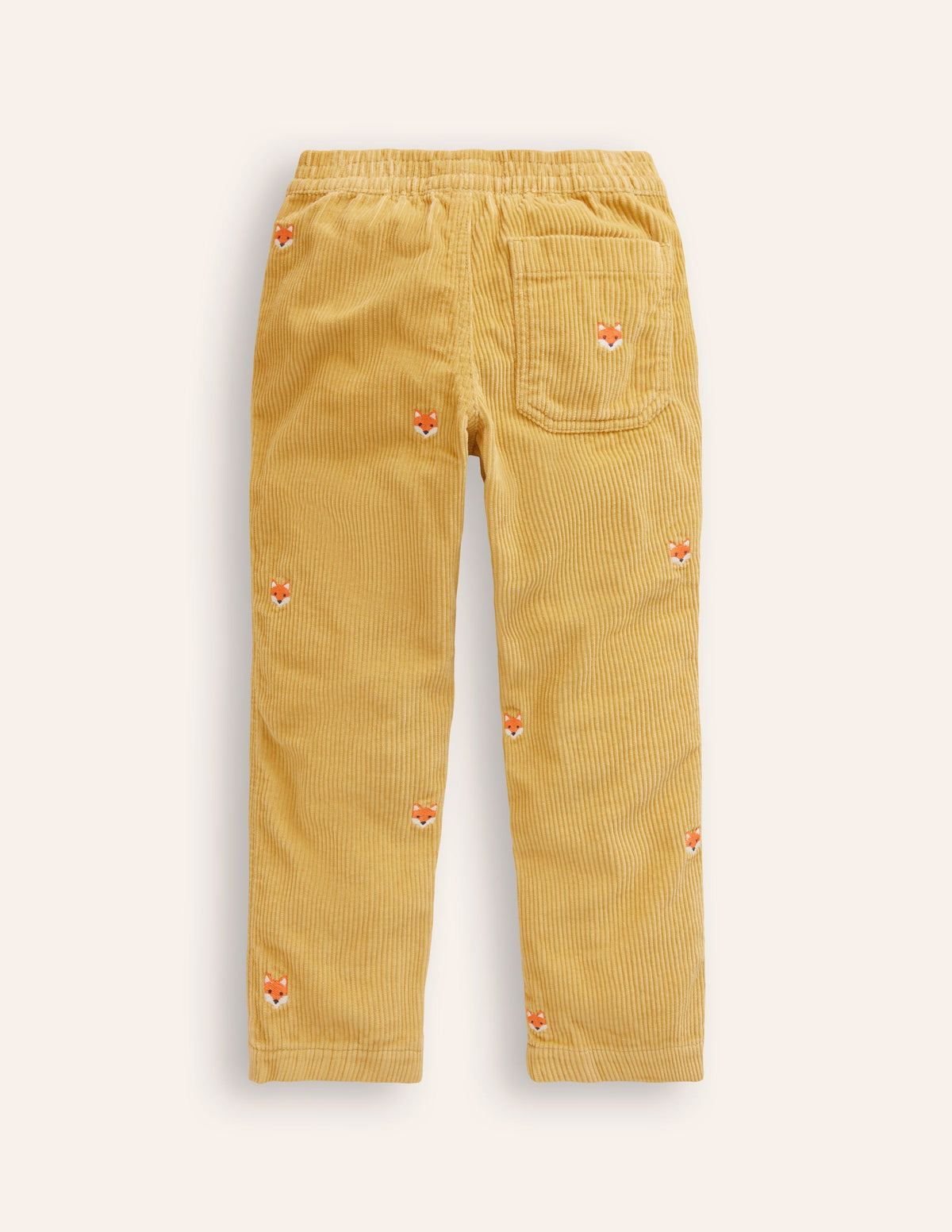 Pull-On Cord Trousers-Honeycomb Yellow Foxes - Image 2