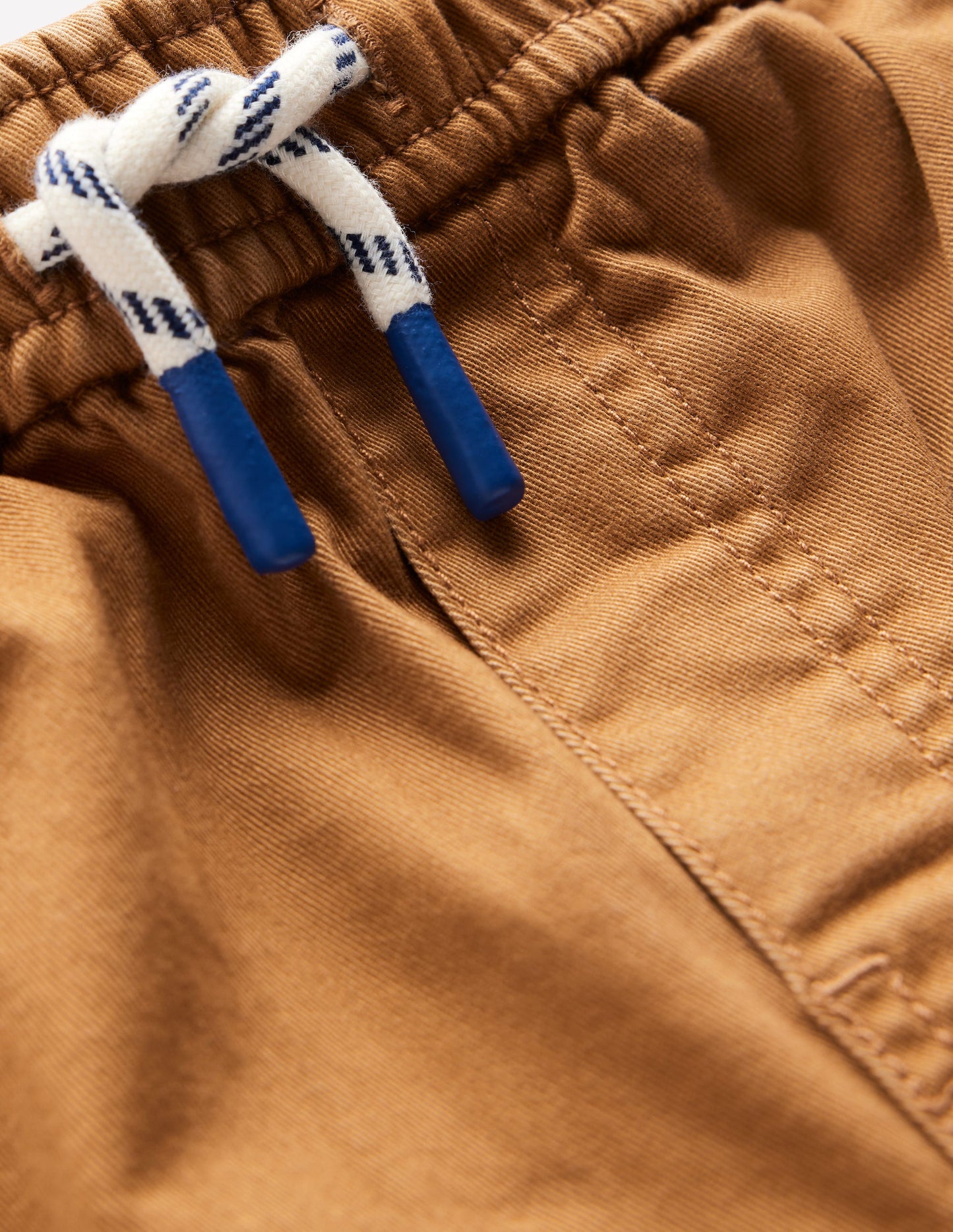 Slim Pull-On Trousers-Butterscotch Brown