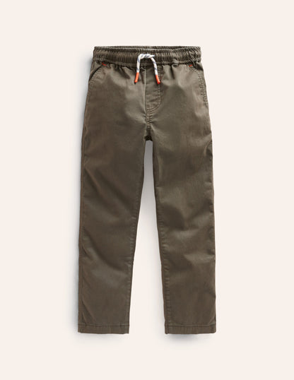 Slim Pull-On Trousers-Classic Khaki